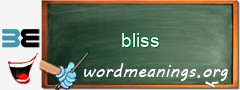 WordMeaning blackboard for bliss